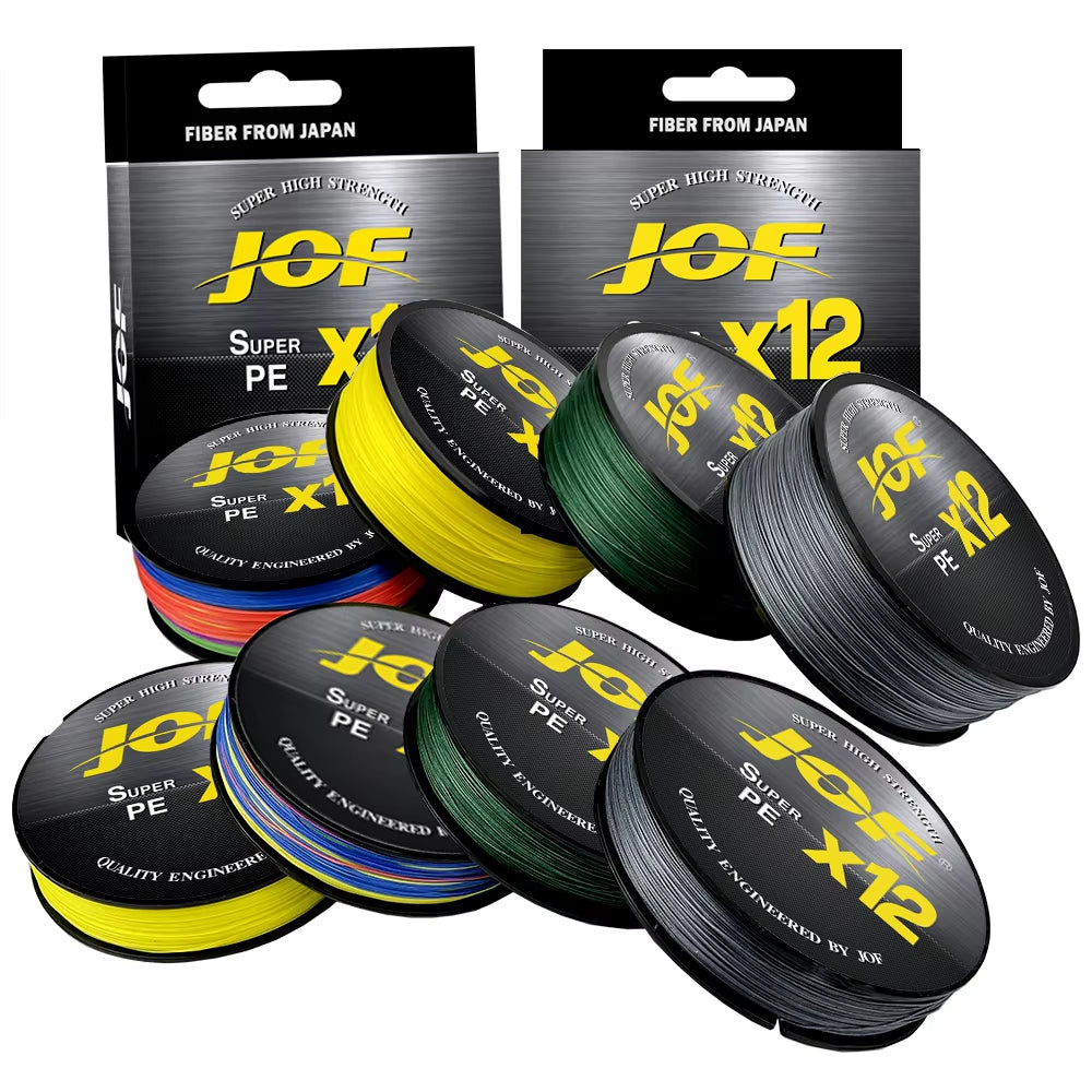 X12 Upgraded Braided Fishing Lines Super Strong 12-Strand Multifilament PE Line 100M 300M 500M 25LB 30LB 39LB 50LB 65LB 92LB