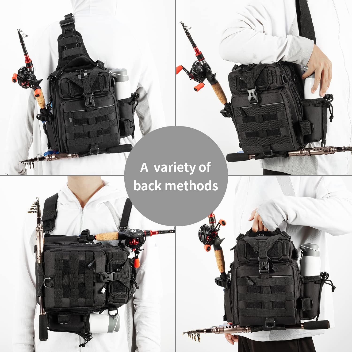 Fishing Backpack Outdoor Tackle Bag Large Fishing Tackle Bag Water-Resistant Fishing Backpack