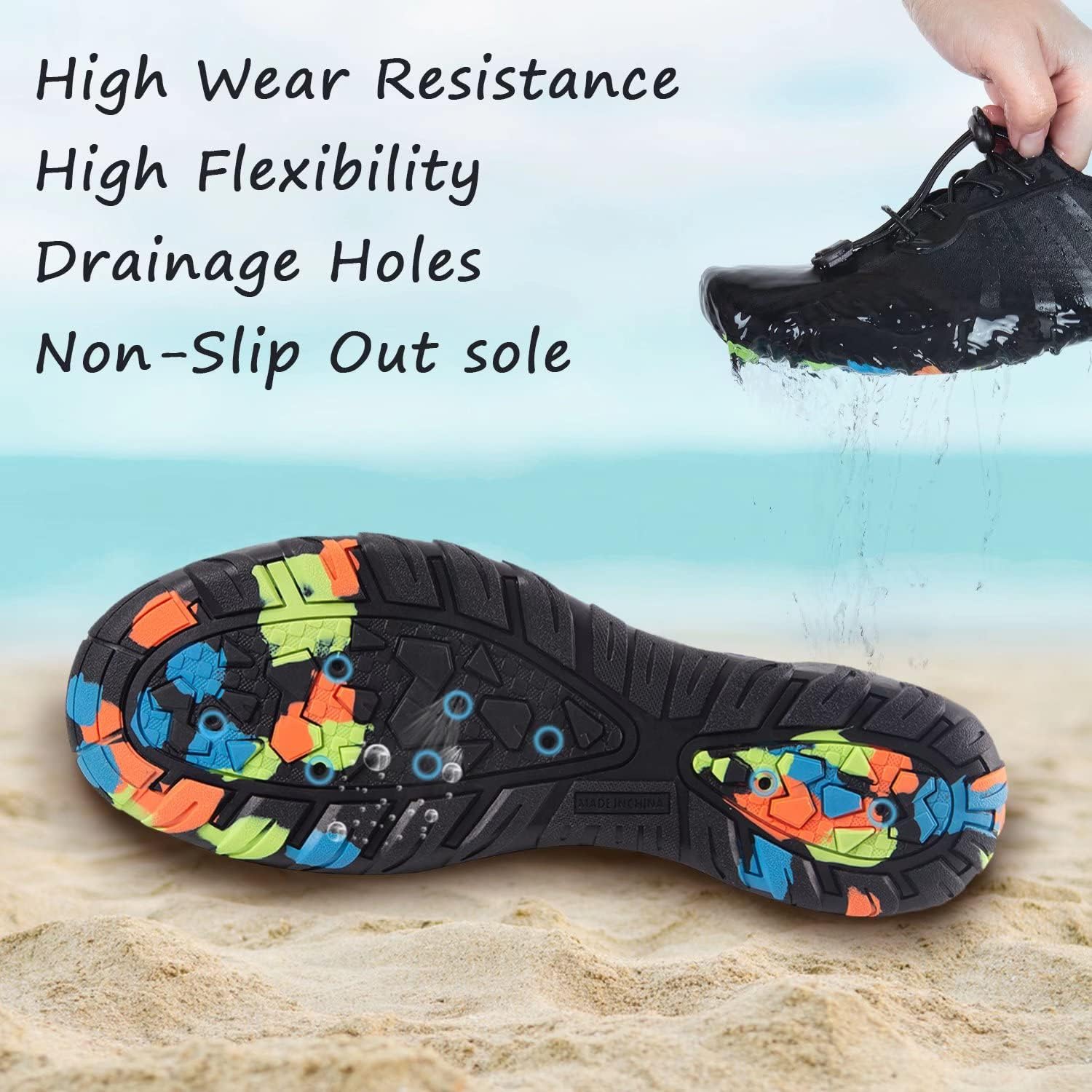 Water Shoes Men'S Women'S Swim Shoes Outdoor Beach Barefoot Quick-Dry Aqua Pool Socks Swimming Yoga Surfing Exercise