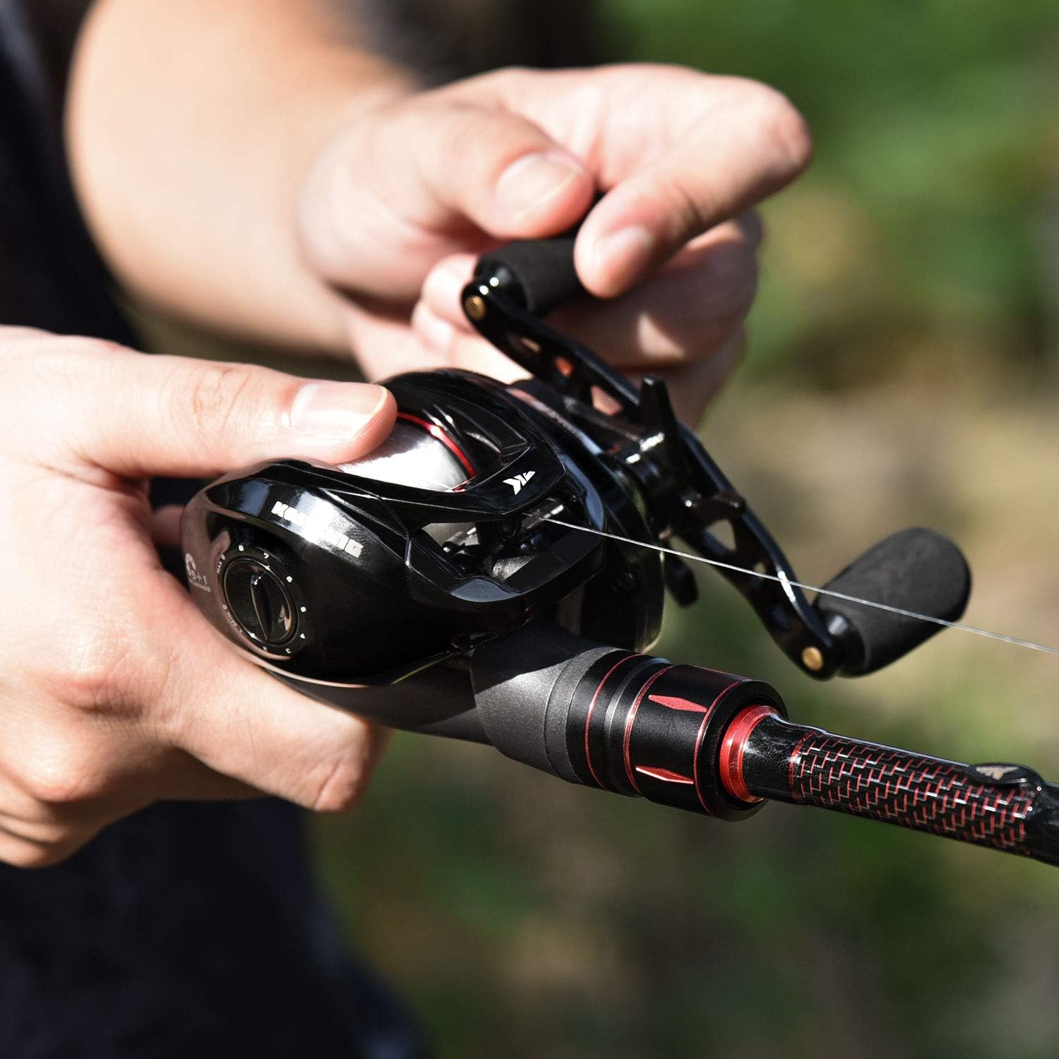 Royale Legend II Baitcasting Reels, New Compact Design Baitcaster Fishing Reel, 17.64LB Carbon Fiber Drag, Cross-Fire 8 Magnet Braking System, Available in 5.4:1 and 7.2:1