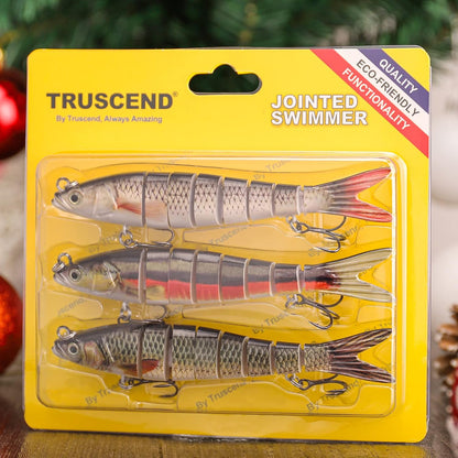 Fishing Lures for Freshwater and Saltwater, Lifelike Swimbait for Bass Trout Crappie, Slow Sinking Bass Fishing Lure, Amazing Fishing Gifts for Men, Must-Have for Family Fishing Gear