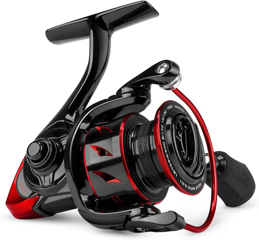 Sharky III Fishing Reel - New Spinning Reel - Carbon Fiber 39.5 Lbs Max Drag - 10+1 Stainless BB for Saltwater or Freshwater - Oversize Shaft - Super Value!