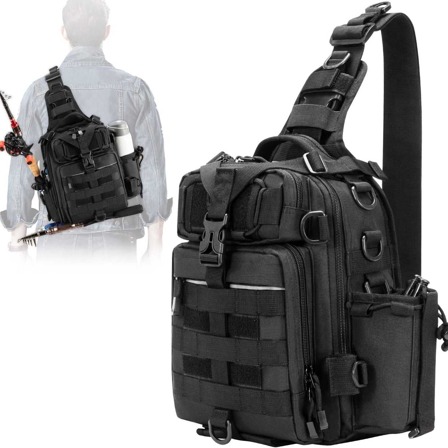 Fishing Backpack Outdoor Tackle Bag Large Fishing Tackle Bag Water-Resistant Fishing Backpack