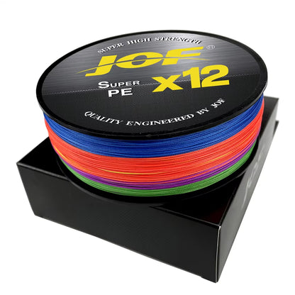 X12 Upgraded Braided Fishing Lines Super Strong 12-Strand Multifilament PE Line 100M 300M 500M 25LB 30LB 39LB 50LB 65LB 92LB