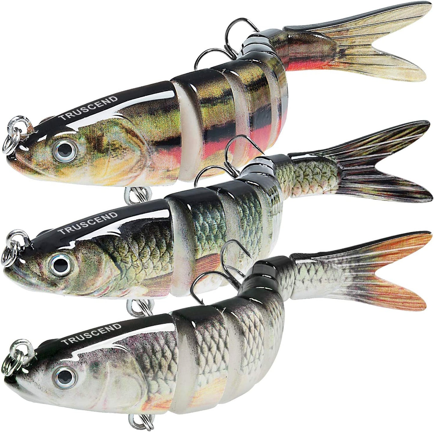 Fishing Lures for Freshwater and Saltwater, Lifelike Swimbait for Bass Trout Crappie, Slow Sinking Bass Fishing Lure, Amazing Fishing Gifts for Men, Must-Have for Family Fishing Gear